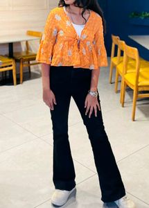 Floral Tie-Front Top