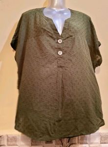 Size XL/XXL 🎁Buy 2 Get 1 Free🎁Olive Green Top