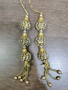 Golden Metal Blouse Danglers