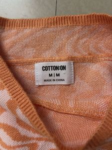 Orange Patterned Bodycon Dress