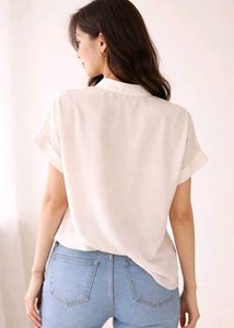 Elegant  Transparent Button-Down Shirt