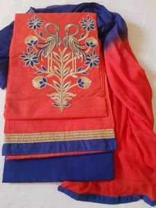 Embroidered dress material