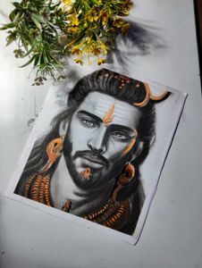 Lord Shiva Charcoal Art