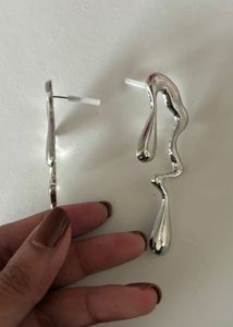 Metallic Silver Trendy Earrings -  NEW/UNUSED