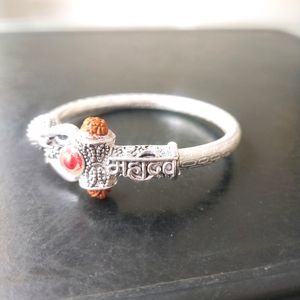 Pure Silver Rudraksha Mahadev Openable Kada