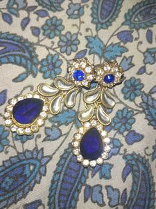 Beautiful Dark Blue Heaven Diamond Earring