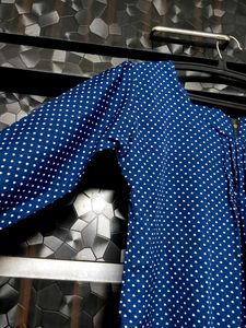 Blue Polka Dot Top