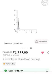 Giva Silver Classic Shiny Drop Earrings
