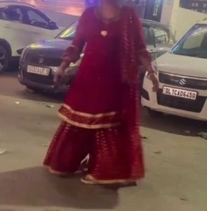 Red  Sahara Suit with Dupatta