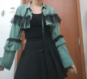 Crop Pullover Shirt/Sleeves