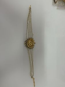 Black &amp; Gold-tone Handmade Bracelet