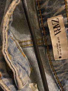 Zara Blue Straight Denim Jean