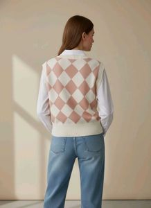 Argyle Knit Sweater Vest