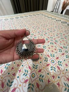 Two Pair Silver Jhumka Earrings