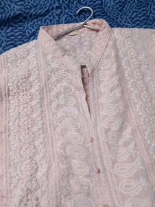 Vintage Pink Embroidered Dress