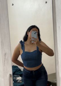 Denim Crop Top 💅💋