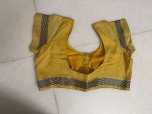 Mustard Yellow Saree with Blouse