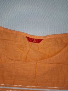 Orange Embroidered Kurta