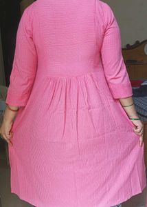 Pink Embroidered Dress