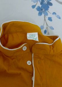 Orange Polo Full T-Shirt - Size-L