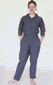 Black Satin Jumpsuit