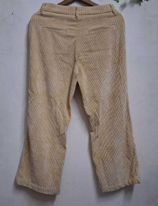 Beige Corduroy Ribbed Pants