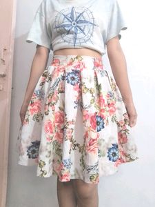 Floral  midi skirt
