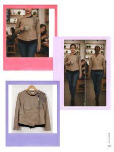 Tan Asymmetrical Zip Jacket