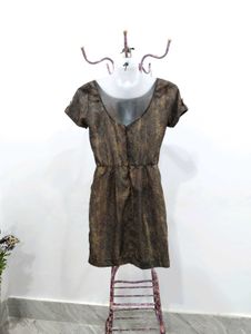 Snakeskin Print Mini Dress