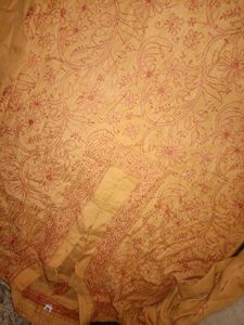 Mustard Chikenkari Kurta