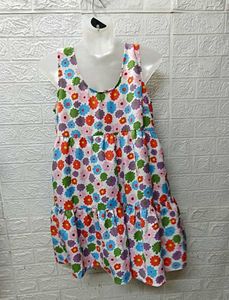 Floral Printed White Dress