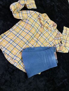 Checks Yellow Shirt