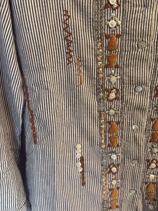Zara Embroidered Striped Shirt