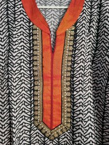 BIBA A-line Chanderi Kurta Kameez With Embr 38inch