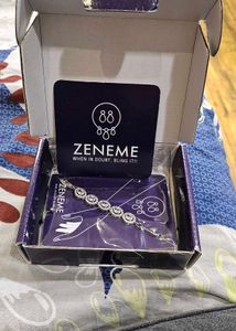 Rhodium Plated American Diamond Link Bracelet