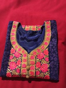 Embroidered Blue Kurta