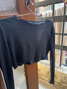 Shein Black Knit Cardigan