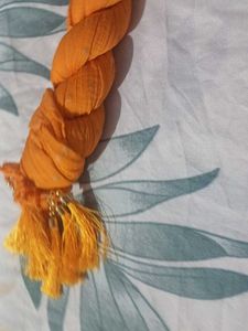 Bright Orange Dupatta with Tassels - New!