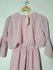 Pink Floral Printed Dress (Women&#39;)