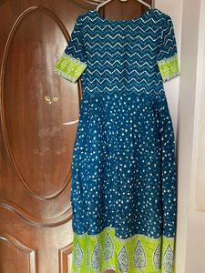 Printed Blue Kurta
