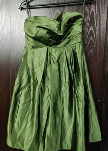 Silk Satin Flared Mini Dress / New With Tag