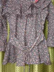 feminine long-sleeve blouse