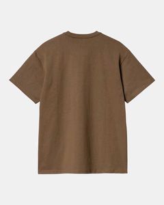 Dropshoulder tee, rich brown colour