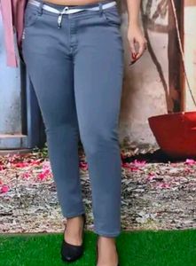 Gray Stretch Denim Jeans
