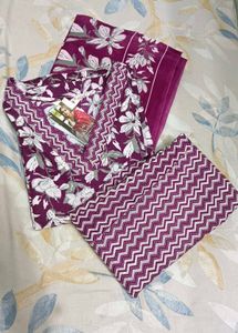 Purple Colour Brand New Suit Set
