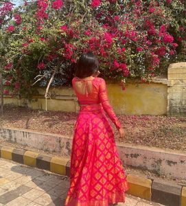 Beautiful Red Half Saaree