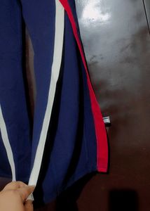 Navy Blue &amp; Red Party Wear Trouser For 30 Waist