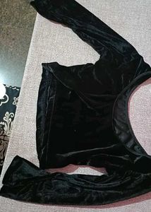 New Velvet Black Blouse