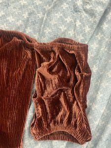 Brown Velvet Top