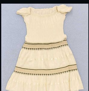 Cream Off-Shoulder Mini Dress